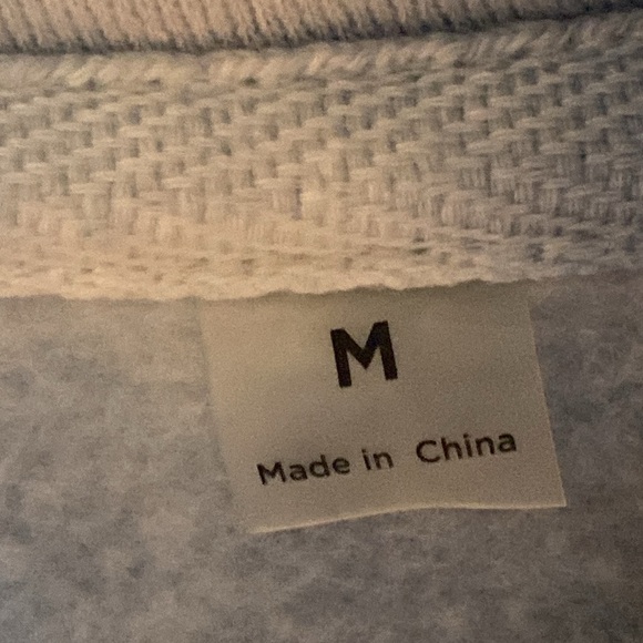 NWT PACSUN SIZE  MEDIUM MENS HOODED SWEATSHIRT BLUE WHITE TIE DUE DESIGN UNISEX - Picture 4 of 10